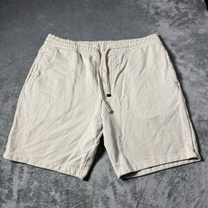 Talentless Mens Heavyweight Sweat Shorts Cream Sz‎ XL 8 Inch Casual
